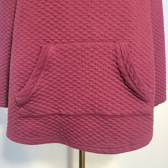 Croft & Barrow 2X Maroon Burgundy Longsleeve Cowl Neck Pullover Sweatshirt - Picture 3 of 10